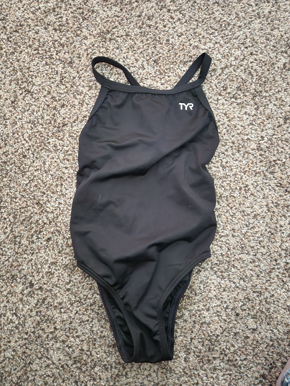TYR Black Girl's Racerback One-Piece Swimsuit 26/XS